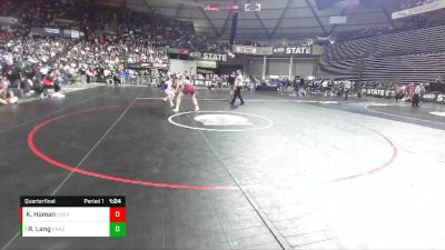 2A 160 lbs Quarterfinal - Rylin Lang, Anacortes vs Kallon Homan, W. F. West