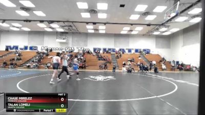 157 lbs Semifinal - Chase Mirelez, Modesto College vs Talan Lomeli, Shasta College