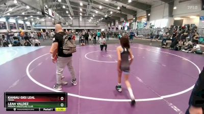 70 lbs Quarterfinal - Leah Valdez, Mission Wrestling Club vs Kahiau Gigi Leal, Texas