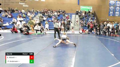 105 lbs Semifinal - Paislee Andersen, Top Of Utah vs Elli Abbott, Champions Wrestling Club