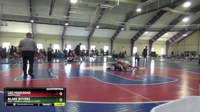 141 lbs Quarterfinal - Leo Maguigad, Unattached vs Blake Boyers, West Virginia University Unatt