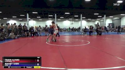 187 lbs Round 3 (8 Team) - Travis Alfaro, California vs Rodney Sabin, Utah