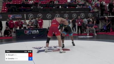 70 kg Rnd Of 128 - Hunter Sturgill, Baylor Wrestling Academy vs Anthony Conetta, Boone RTC