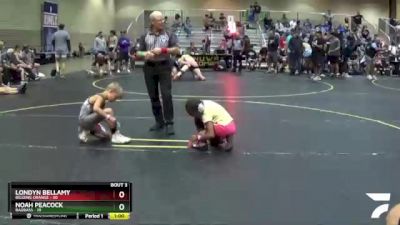 70 lbs Quarterfinals (8 Team) - Londyn Bellamy, Belding Orange vs Noah Peacock, BadBass