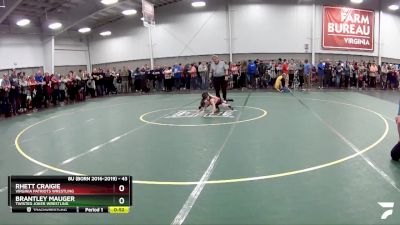 43 lbs Quarterfinal - Brantley Mauger, Twisted Joker Wrestling vs Rhett Craigie, Virginia Patriots Wrestling