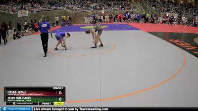 97 lbs Round 1 - Shay Williams, West Albany Mat Club vs Rylee Brice, Thunder Mountain Wrestling Clu