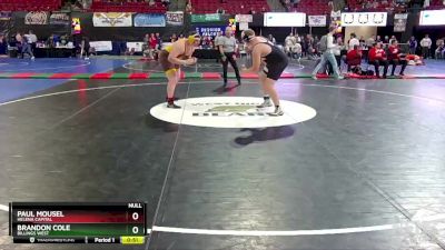 AA - 285 lbs Cons. Round 2 - Brandon Cole, Billings West vs Paul Mousel, Helena Capital