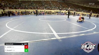 90 lbs Consi Of 8 #1 - Carson Jardot, Perry Wrestling Academy vs Tobin Russell, Texas Select Wrestling