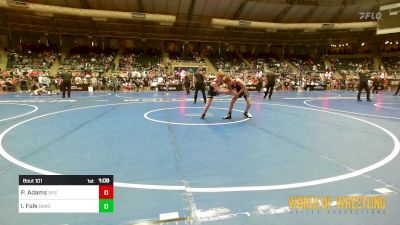 100 lbs Quarterfinal - Porter Adams, St. Paris Graham vs Isaac Folk, Dakota Boyz Wrestling Club