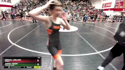 115 lbs Champ. Round 2 - Abigail LeBlanc, Powell vs Aspen Henry, Thunder Basin