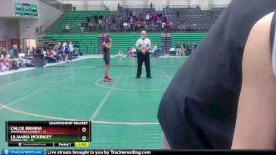 105 lbs Quarterfinals (8 Team) - Lilianna McKinley, Carrollton vs Chloe Bierria, Woodward Academy