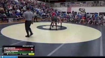 195 lbs Placement Matches (8 Team) - TYSHON WIGGINS, Commerce Hs vs Jake Schmitz, Mt. Pisgah Christian School