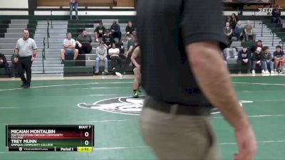 174 lbs Quarterfinal - Micaiah Montalbin, Southwestern Oregon Community College vs Trey Munn, Umpqua Community College