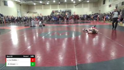 95 lbs Cons. Round 3 - Bradley Green, Farmington vs Jaydon Le Noble, Wrestling Factory