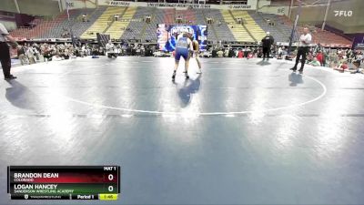 157 lbs Quarterfinal - Brandon Dean, Colorado vs Logan Hancey, Sanderson Wrestling Academy