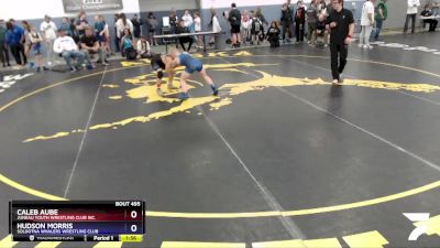 97 lbs X Bracket - Hudson Morris, Soldotna Whalers Wrestling Club vs Caleb Aube, Juneau Youth Wrestling Club Inc.