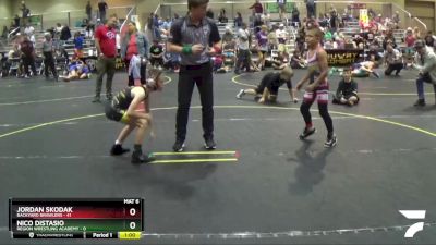 65 lbs Round 5 (6 Team) - Jordan Skodak, Backyard Brawlers vs Nico Distasio, Region Wrestling Academy