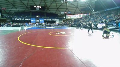 98 lbs Cons. Semi - Andraco Dickson, Sumner Panthers Jr. Wrestling vs Levi Hurliman, South West Washington Wrestling Club