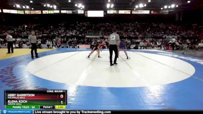 G 165 lbs Cons. Round 1 - Abby Garritson, Pocatello Girls vs Elena Koch, Jerome Girls