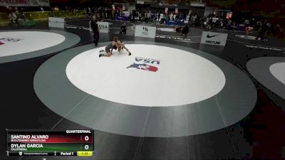 132 lbs Quarterfinal - Santino Alvaro, BullTrained Wrestling vs Dylan Garcia, California