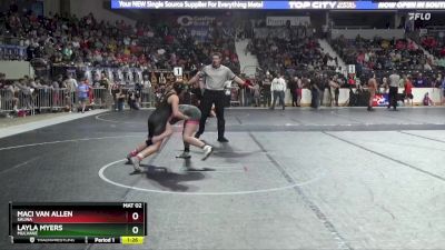 105 lbs Quarterfinal - Maci Van Allen, Salina vs Layla Myers, Mulvane