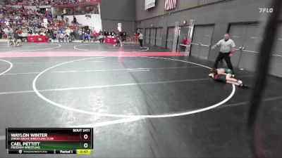 82 lbs Cons. Round 2 - Waylon Winter, Union Grove Wrestling Club vs Cael Pettitt, Freedom Wrestling