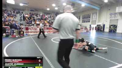 106 lbs 1st Place Match - Pedro Quezada, Centennial-Corona vs Hunter Jauregui, Fountain Valley