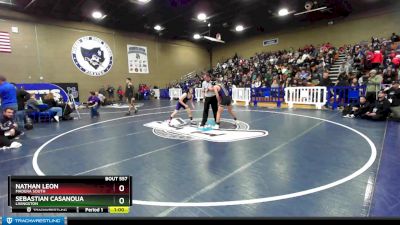 120 lbs Cons. Round 2 - Sebastian Casanoua, Livingston vs Nathan Leon, Madera South