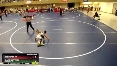 100 lbs Quarterfinals (8 Team) - Elijah Butteris, Westfield vs Ava Pannkuk, Prior Lake