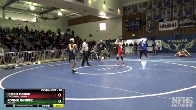 113 lbs Semifinal - Ronnie Ramirez, Walnut vs Rocco Madrid, Centennial Corona