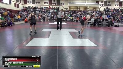 157 lbs Round 2 - Gage Holub, Lisbon vs Braven Beaumont, Denver