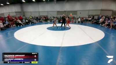 122 lbs Round 2 (8 Team) - Mackenzie Armagost, Minnesota Blue vs Leiannah Landreth, Kansas