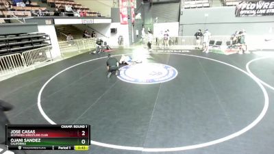 114 lbs Champ. Round 1 - Ojani Sandez, California vs Jose Casas, Scotsmen Wrestling Club