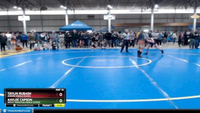 105 lbs Champ. Round 2 - Kaylee Capson, Rocky Mountain Middle School vs Taylin Rubash, Jerome Middle School