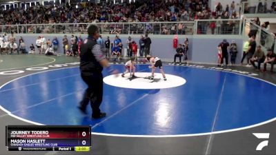 63 lbs Round 2 - Mason Haslett, Chugach Eagles Wrestling Club vs Journey Todero, Mid Valley Wrestling Club