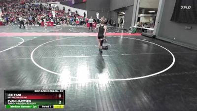 95 lbs Cons. Round 3 - Evan Harmsen, Askren Wrestling Academy vs Leo Fani, Red Hot Wrestling