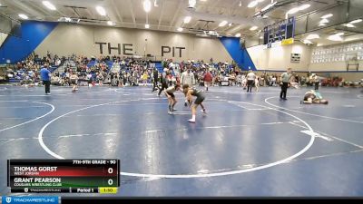 90 lbs Champ. Round 2 - Grant Pearson, Cougars Wrestling Club vs Thomas Gorst, West Jordan