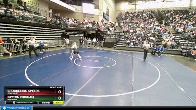 4A 115 lbs Cons. Round 1 - Payton Bingham, Ridgeline vs Brookelynn Speers, Stansbury