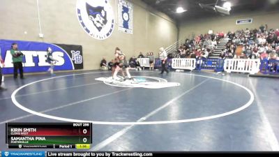 131 lbs Semifinal - Kirin Smith, Clovis West vs Samantha Pina, Porterville