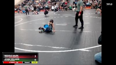 55 lbs Quarterfinal - Nickole Salem, Legacy Elite Wrestling vs Ayden Williams, Kc Elite Training