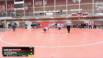 165 lbs Quarterfinal - Peyton Reeves, Thunder Ridge vs Katelynn Minzghor, Thunder Ridge