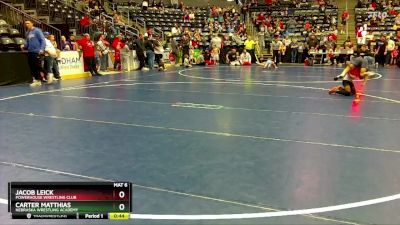 70 lbs 2nd Place Match - Jacob Leick, Powerhouse Wrestling Club vs Carter Matthias, Nebraska Wrestling Academy