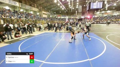 100 lbs Consi Of 8 #1 - Parker Spitzer, Montezuma-Cortez Middle School vs Yoenny Diaz, Greeley United