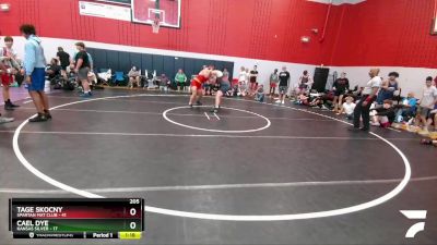 205 lbs Round 1 (6 Team) - Cael Dye, Kansas Silver vs Tage Skocny, Spartan Mat Club