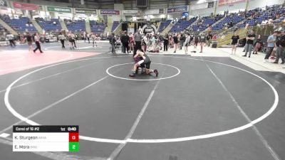 120 lbs Consi Of 16 #2 - Keegan Sturgeon, Arvada West HS vs Ethan Mora, Brighton WC