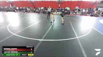 106 lbs Cons. Round 2 - Colton Vroman, First There Training Facility vs Dominic Manno, RT Elite Wrestling