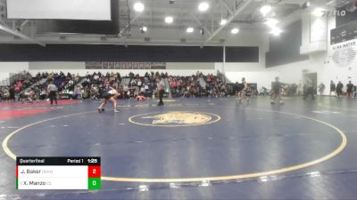 106 lbs Quarterfinal - Xavier Manzo, Canyon Springs vs Jack Baker, Granada