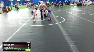 44 lbs Round 5 - Grayson Bish, Ragin` Raisins vs Ryder Glass, Donahue Wrestling Academy