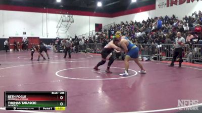 285 lbs Quarterfinal - Thomas Tarascio, JW North vs Seth Fogle, Centennial Corona