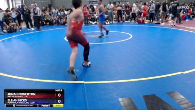 135 lbs Semifinal - Jonah Monckton, Hillsboro Mat Club vs Elijah Hicks, Peninsula Wrestling Club